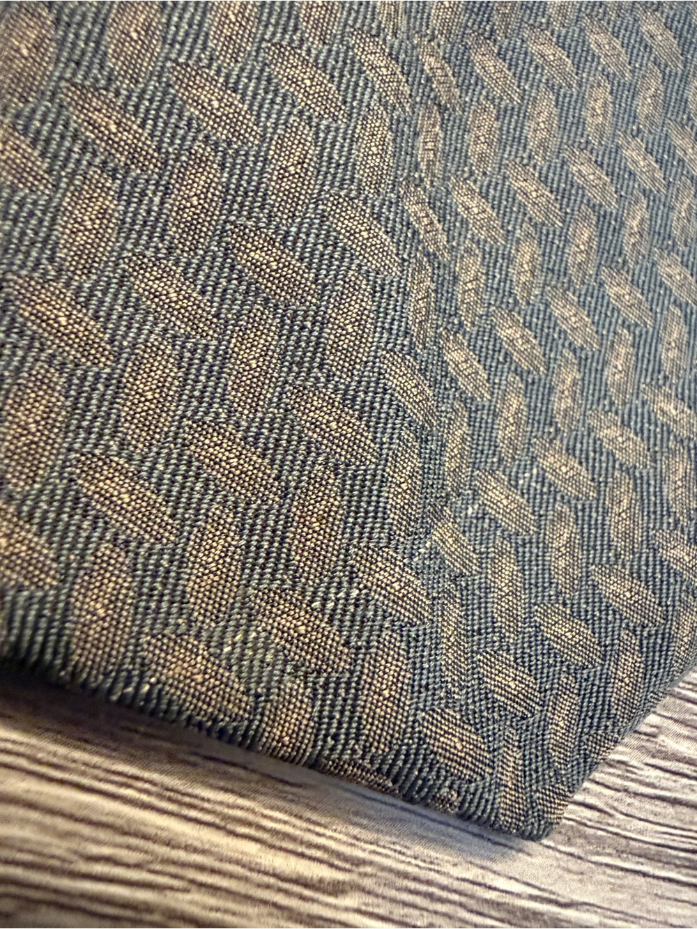 Italianissimo 100% Silk Tie Classic Basketweave Pattern Italian Neck Tie Mossy - Picture 5 of 11